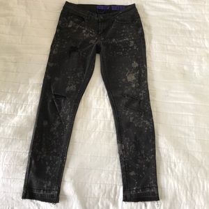 Indigo Rein Black Distressed Skinny Jeans Sz 9/28